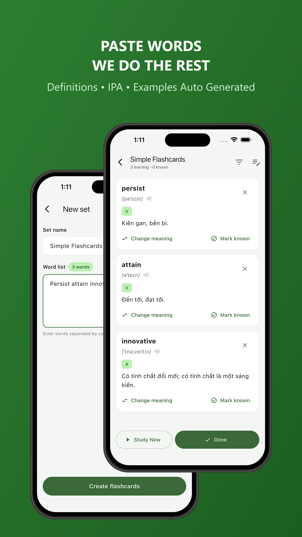 Instant Auto Card Creation
